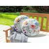 Conjunto De 2 Cojines De Jardín Almohada De Exterior ⌀ 40 Cm Poliéster Estampado Floral Multicolor Monesi - Multicolor