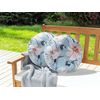 Conjunto De 2 Cojines De Jardín Almohada De Exterior ⌀ 40 Cm Poliéster Estampado Floral Multicolor Apricale - Azul