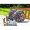 Conjunto De 2 Cojines De Jardín Almohada De Exterior ⌀ 40 Cm Poliéster Motivo Floral Multicolor Castelaro - Multicolor