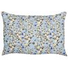 Conjunto De 2 Cojines De Jardín Almohada De Exterior 40 X 60 Cm Poliéster Motivo Floral Azul Valloria - Azul