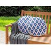 Conjunto De 2 Cojines De Jardín Almohada De Exterior ⌀ 40 Cm Poliéster Motivo Pavo Real Azul Y Rosa Ceriana - Azul