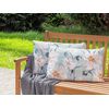 Conjunto De 2 Cojines De Jardín Almohada De Exterior 40 X 60 Cm Poliéster Estampado Floral Multicolor Apricale - Azul