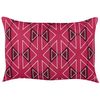 Conjunto De 2 Cojines De Jardín Almohada De Exterior 40 X 60 Cm Poliéster Motivo Geométrico Rosa Mezzano - Rosa