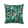 Conjunto De 2 Cojines De Jardín Almohada De Exterior 45 X 45 Cm Poliéster Motivo Cactus Verde Bussana - Verde