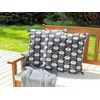 Conjunto De 2 Cojines De Jardín Almohada De Exterior 45 X 45 Cm Poliéster Estampado Geométrico Gris Valsorda - Gris