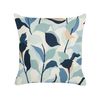 Conjunto De 2 Cojines De Jardín Almohada De Exterior 45 X 45 Cm Poliéster Estampado Hojas Azul Veglino - Azul