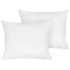 Conjunto De Almohadas Cojín Para Dormitorio 50 X 60 Cm Algodón De Japara Funda Lyocell Relleno De Poliéster Perfil Bajo Blanco Triglav - Blanco