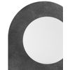 Lámpara De Pared Moderna Aplique Iluminación Pantalla Redonda Metal Acero Base Con Interruptor Encendido/apagado Gris Grafito Mapi - Gris