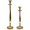 Conjunto De 2 Candeleros Brillantes Metálicos Glamour Candelabros Dorado Tirah - Dorado