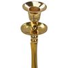 Conjunto De 2 Candeleros Brillantes Metálicos Glamour Candelabros Dorado Tirah - Dorado