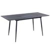 Mesa Extensible Moderna 120/160 X 80 Cm Muebles De Comedor Tablero Mdf Patas De Acero Gris Y Negro Gelanda - Gris