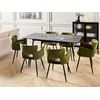 Mesa Extensible Moderna 120/160 X 80 Cm Muebles De Comedor Tablero Mdf Patas De Acero Gris Y Negro Gelanda - Gris