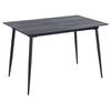 Mesa Extensible Moderna 120/160 X 80 Cm Muebles De Comedor Tablero Mdf Patas De Acero Gris Y Negro Gelanda - Gris