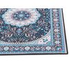 Alfombra De Pasillo Oriental 60 X 200 Cm Antideslizante Poliéster Vintage Azul Gediz - Azul