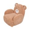 Silla Con Forma De Oso Tapizada En Poliéster De Imitación De Piel Con Reposabrazos De Felpa Muebles Para Niños Marrón Boo - Marrón