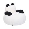 Silla Animales Tapicería Bouclé Diseño Sillón Forma Panda Con Reposabrazos Afelpado Muebles Infantil Para Niños Blanco Y Negro Viby - Blanco