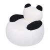 Silla Animales Tapicería Bouclé Diseño Sillón Forma Panda Con Reposabrazos Afelpado Muebles Infantil Para Niños Blanco Y Negro Viby - Blanco