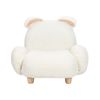 Sillón Animales Tapicería Poliéster Diseño Forma Conejo Muebles Para Niños Moderno Blanco Crema Kanna - Blanco