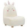 Sillón Animal Tapicería Poliéster Diseño Muebles Para Niños Moderno Forma Unicornio Blanco Lulea - Blanco