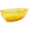 Bañera Moderna Independiente Solid Surface Ovalada Color Transparente 169 X 78 Cm Amarillo Blancarena - Amarillo