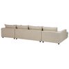 Sofá Esquinero Moderno En Forma De U 2 Tumbonas Respaldo Acolchado Almohadas Extraíbles Fundas Extraíbles Beige Lilviken - Beige