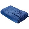 Manta Pesada Rectangular 4 Kg 100 X 150 Cm Tejido De Poliéster Acolchado Relleno De Perlas De Vidrio Azul Marino Nereid - Azul