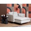 Chaise Longue Simétrica Moderna Tapicería Tela Reposabrazos Cojín Respaldo Beige Claro Charmes - Beige