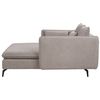 Chaise Longue Simétrica Moderna Tapicería Tela Reposabrazos Cojín Respaldo Sala De Estar Gris Pardo Charmes - Beige