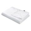 Funda De Manta Pesada Moderna Tejido Liso Poliéster Textil Dormitorio 100 X 150 Cm Blanca Rhea - Blanco