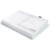 Funda De Manta Pesada Moderna Tejido Liso Poliéster Textil Dormitorio 150 X 200 Cm Blanca Rhea - Blanco