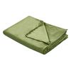 Funda De Manta Pesada Moderna Tejido Liso Poliéster Textil Dormitorio 120 X 180 Cm Verde Oscuro Rhea - Verde