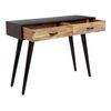 Consola De Madera De Mango Con 2 Cajones Y Patas De Madera Oscura Negro Arabes - Madera Oscura