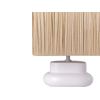 Lámpara De Cerámica De Sobremesa Con Pantalla De Estilo Natural Minimalista Color Blanco Judy - Blanco