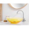 Lavabo Sobre Encimera De Baño Solid Surface Semi Transparente 54 X 36 Cm Amarillo Moengo - Transparente