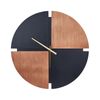 Reloj De Pared Clásico Con Forma Oval Madera Clara Y Negro 60 Cm Aramon - Madera Clara