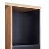 Estantería Moderna Minimalista De 5 Niveles Librería Expositor Almacenamiento 99 X 26 X 175 Cm Negro Con Madera Clara Bangor - Madera Clara