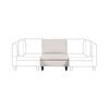 Sillón De Tela Módulo 1 Plaza Acolchado Con Cojín Tapizado Pieza Sofá Modular Blanco Crema Unstad - Blanco