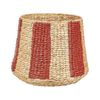 Cesta De Mimbre De Fibra De Jacinto De Agua Con Forma De Tienda De Circo Beige Y Rojo Kimberley - Natural