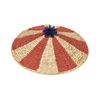 Cesta De Mimbre De Fibra De Jacinto De Agua Con Forma De Tienda De Circo Beige Y Rojo Kimberley - Natural