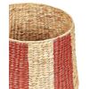 Cesta De Mimbre De Fibra De Jacinto De Agua Con Forma De Tienda De Circo Beige Y Rojo Kimberley - Natural