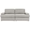 Conjunto De Sala De Estar Clásico 4 Plazas Sofá Sillón Tapizado Tela Poliéster Con Sillón Respaldo Acolchado Grueso Acolchado Gris Claro Alla - Gris