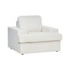 Conjunto De 2 Sillones Clásicos Tapizado Respaldo Acolchado Grueso Bouclé Blanco Alla - Blanco