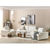 Conjunto De Sala De Estar Clásico 5 Plazas Sofá 2 Sillones Tapizado Con Sillón Respaldo Acolchado Grueso Acolchado Bouclé Blanco Alla - Blanco