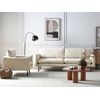 Conjunto De Sala De Estar 3 Plazas Estilo Retro Moderno Sofá Y Sillón De Tela Beige Claro Patas Negras Vinterbro - Beige