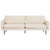 Conjunto De Sala De Estar 3 Plazas Estilo Retro Moderno Sofá Sillón Otomana De Tela Beige Claro Patas Negras Vinterbro - Beige