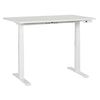 Escritorio De Altura Regulable Eléctrico Oficina Moderna Patas Cuadradas 120 X 72 Cm Tablero Blanco Soporte De Acero Blanco Destines - Blanco