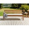 Cojín Para Banco De Jardín Asiento Para Exterior Poliéster Impermeable 169 Cm Blanco Vivara - Blanco