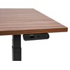 Escritorio De Altura Regulable Eléctrico Oficina Moderna Patas Cuadradas 120 X 72 Cm Tablero Madera Oscura Soporte De Acero Negro Destines - Madera Oscura