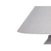 Lámpara De Mesa De Cerámica Lámpara De Mesita De Noche Pantalla De Tela De Lino Gris Graliwdo - Gris