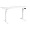 Escritorio De Altura Regulable Manualmente Oficina Moderna Patas Cuadradas 160 X 72 Cm Tablero Blanco Soporte De Acero Blanco Destines - Blanco